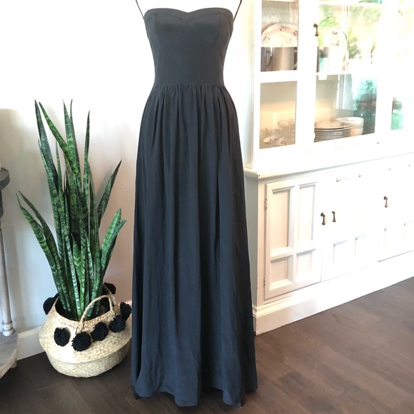 Rebecca Taylor Dresses & Skirts - REBECCA TAYLOR Black silk strapless maxi